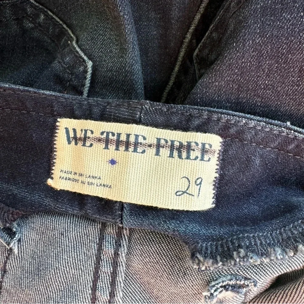 NWT Free People Tie Back Flare Jeans Dark Blue 29